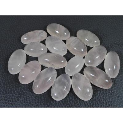 305Cts.Natural Pink Rose Quartz Oval Shape Cabachon Loose Gemstone 16Pcs Lot C-2528