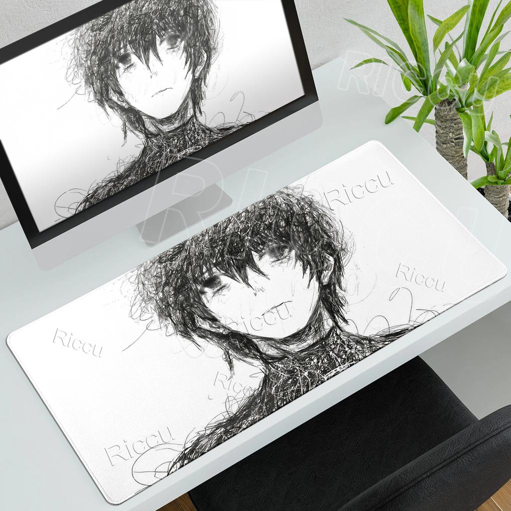 Anime Figure Minimalist Mousepad Extended Computer Gaming Offices Accessories Gamer Professional Premium Table Rug Nonslip Mats