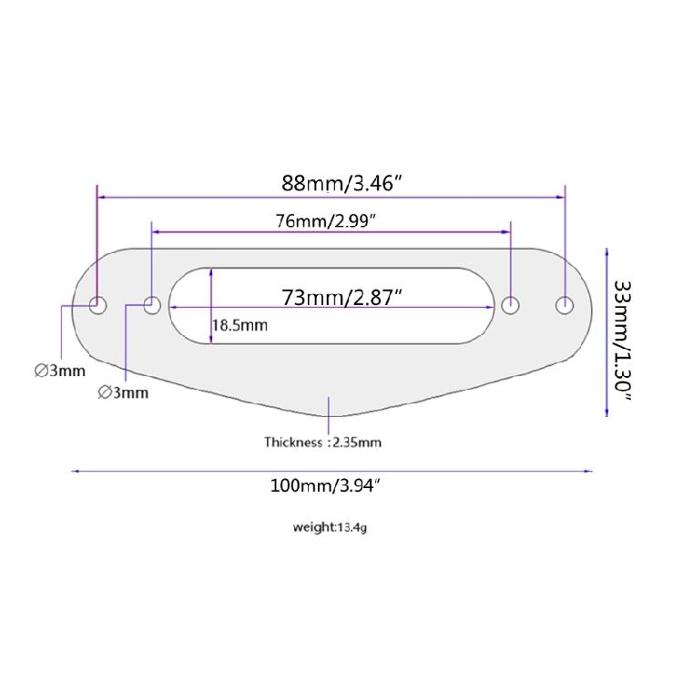 3Pcs Single Coil Pickup Surround Plate Mounting Ring Electric Guitar Accessories