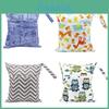 Asenappy Waterproof Baby Diaper Bag With Double Zipper Digital Print 30x36cm