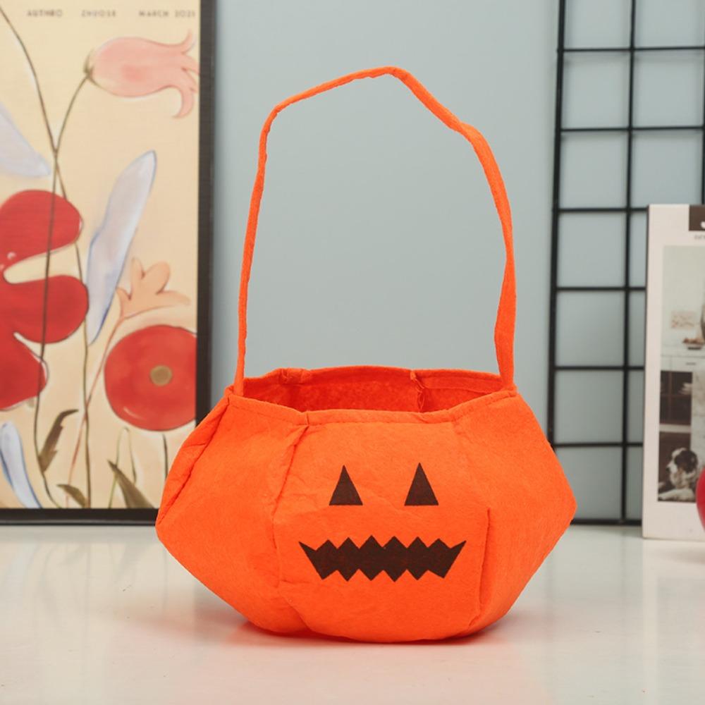 Ghost Halloween Candy Bag Cloth Pumpkin Candy Bag Portable Pumpkin Bag  Party