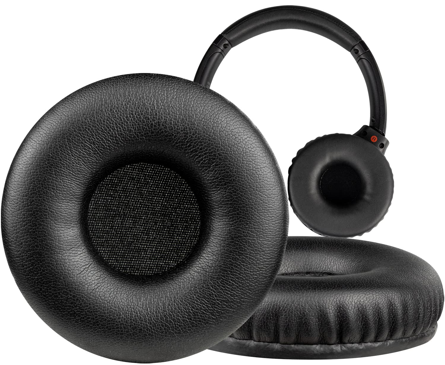 

SOULWIT Replacement Ear Pads and Cushions for Sony WH-XB700/WH XB700 Wireless Headphones, Protein Leather Head Pads with High-Density Foam, Black