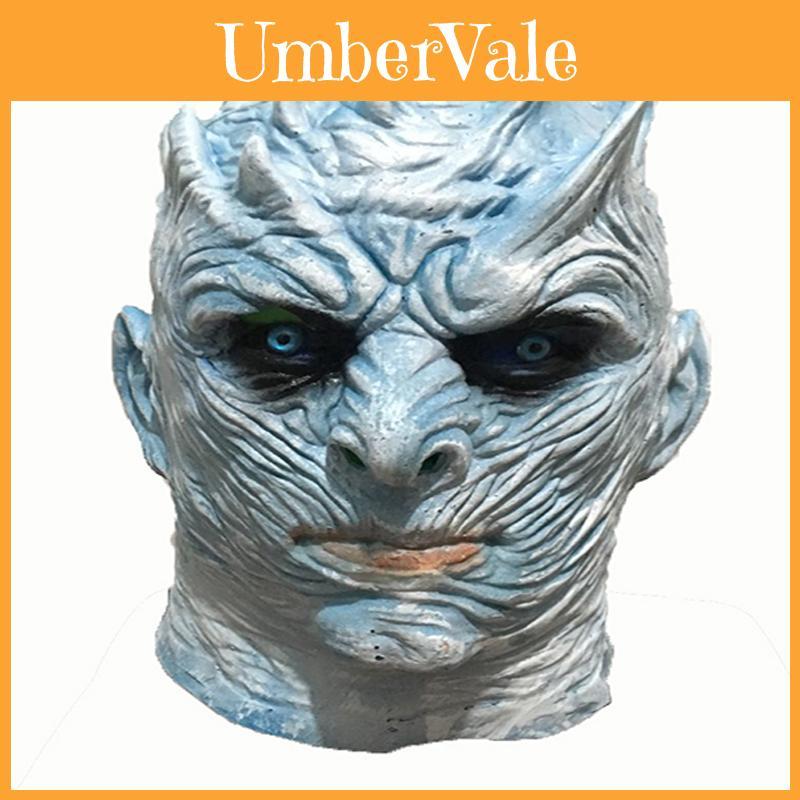 Stunning Game Of Thrones White Walker Latex Mask For Night King Costume Parties