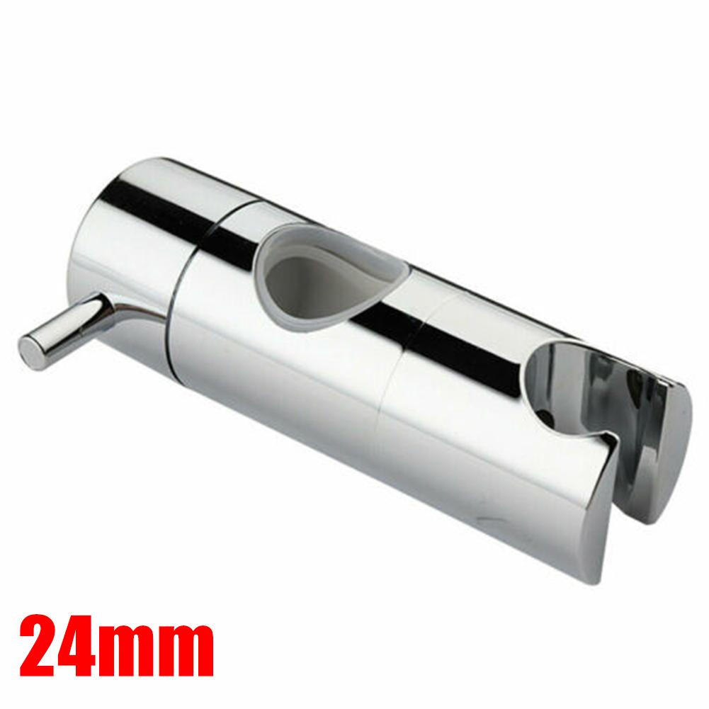 1pc Shower Head Holder Adjustable 19-25mm Chrome Shower Head Holder Riser Bathroom Rail Bracket Slider For Home Bathroom