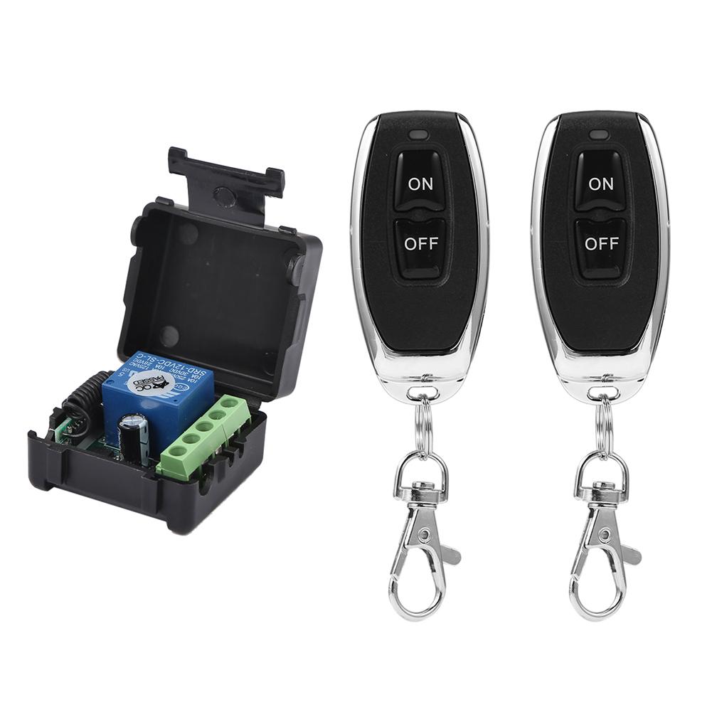 Universal Wireless Remote Control Switch DC12V 4CH Relay Receiver Module and 4-Channel RF 433 Mhz Transmitter