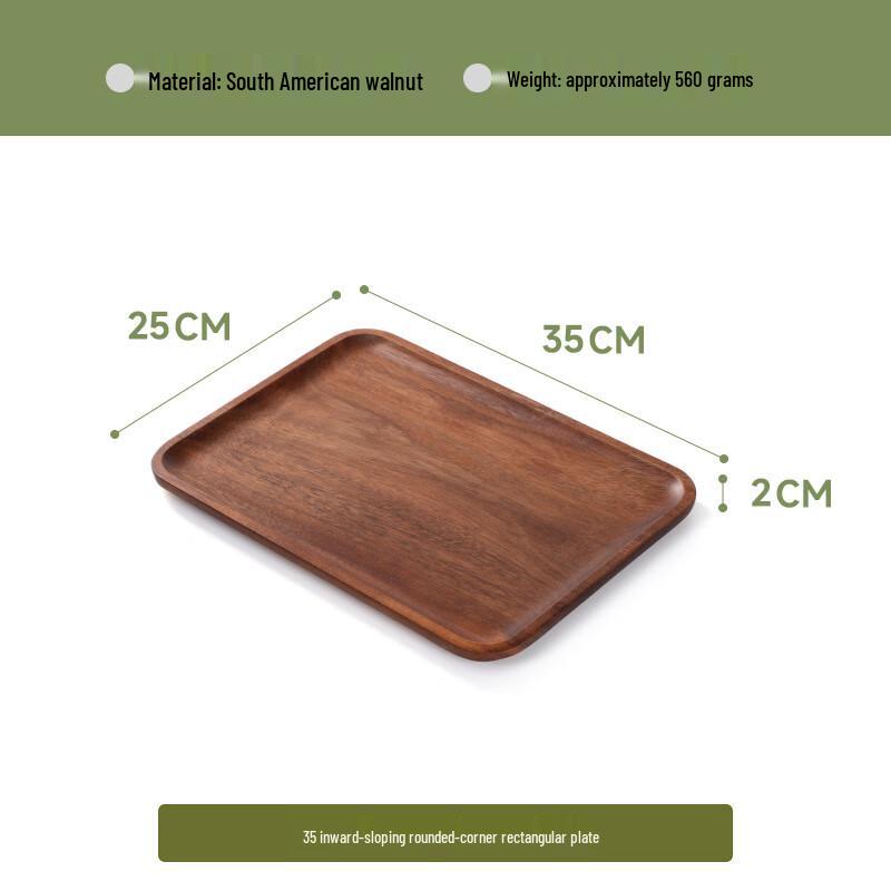 Walnut Wood Rectangular Serving Tray