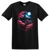 Japanese Style Mountain Cherry Blossom T Shirt with Moon Night Tee
