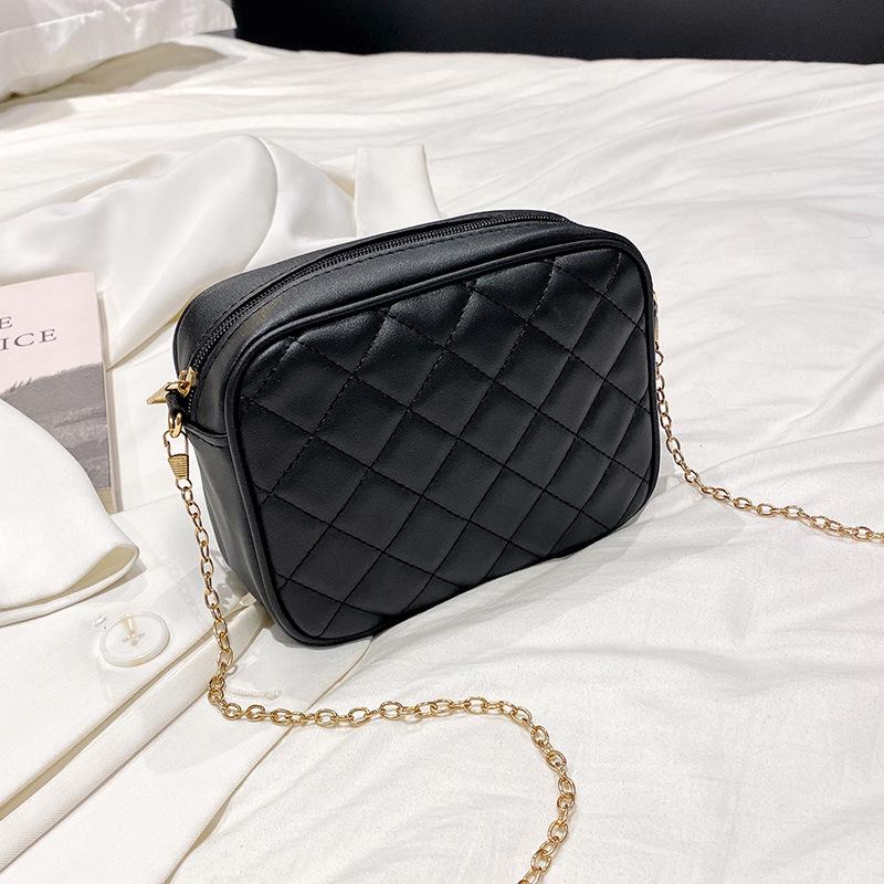 Fashion Diamond Embroidered Shoulder Messenger Women's Bag New Versatile Chain Elegant Niche Mobile Phone Bag