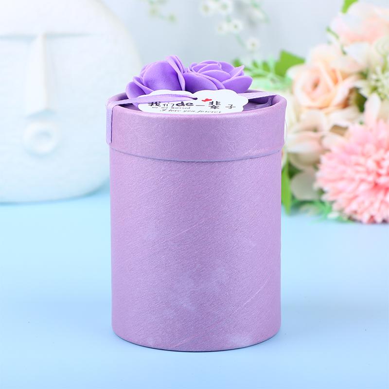 1Pc Round Flower Paper Boxes Gift Packaging Box Lid Flowers Bucket Gift Box Gift Candy Party Wedding Gift Candy Box