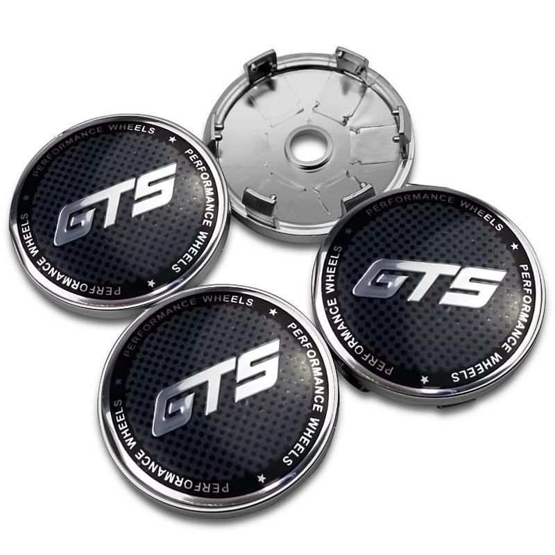 4Pcs 56/60mm GTS Emblem Car Wheel Center Hub Caps Covers Hubcap Sticker For BMW Ford VW Toyota Tesla Skoda Dodge