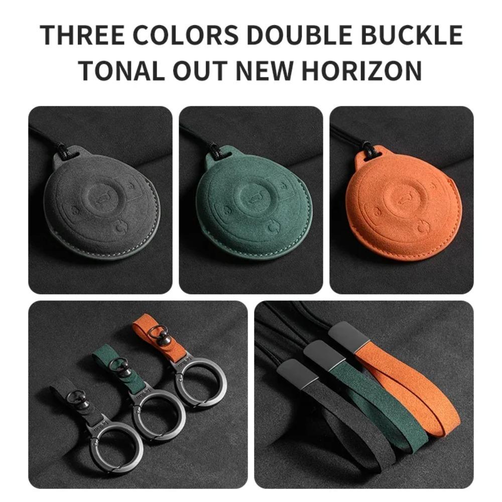 Car Key Case Cover Protector Holder Shell for Mercedes Benz SMART Fortwo 1 BRABUS 1 for SMART Suede Key Case for Car Keyring