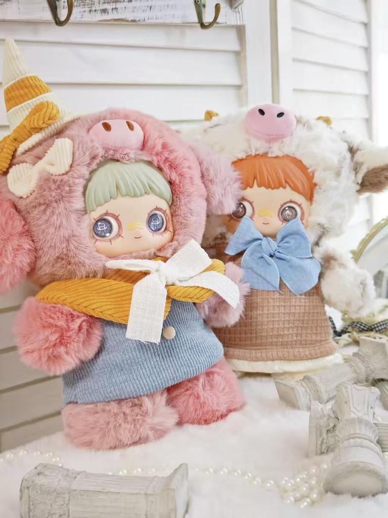 MayMei Paradise Ruins Series Plush Blind Box (approx. 33cm Tall)  3 Rotating Eyes  Exquisitely Embroidered Ear Design  3D Hat Design  Interchangeable