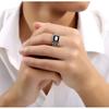 Men's Ring Personality Domineering Trend Single Index Finger Black Nao Ring Hip Hop Cross