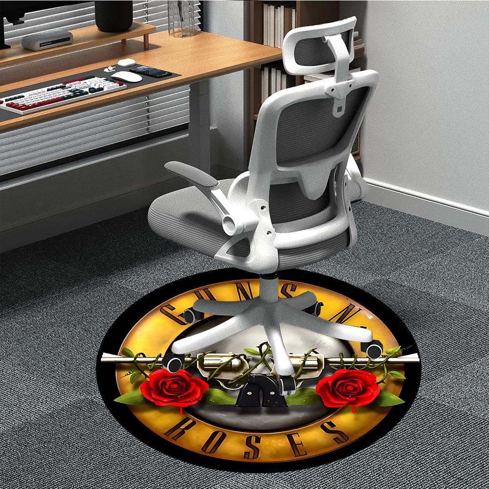 

1pc Guns N RosesChair Carpet for Office, Non-slip, Soft and Durable Office Rug for Interior Decoration, Perfect for Office yy250925151 80cm by 80cm