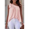 Spring and Summer New Women's Casual Fashion One-shoulder Strapless T-shirt Sleeveless Solid Color Top