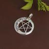 Moonstone Pendant, Moon Star Silver Pendant, Silver Charm Jewelry, 925 Sterling Silver Handmade Jewelry Ap7117