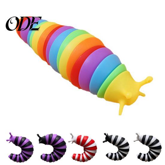Sensorisches Spielzeug Fidget Schnecke Bunt Niedlich 3D Gelenkig Stim Handgelenk Krafttraining Flexibel Stressabbau Lustig Quetschbar Dekompression Jungen Mädchen Geschenk