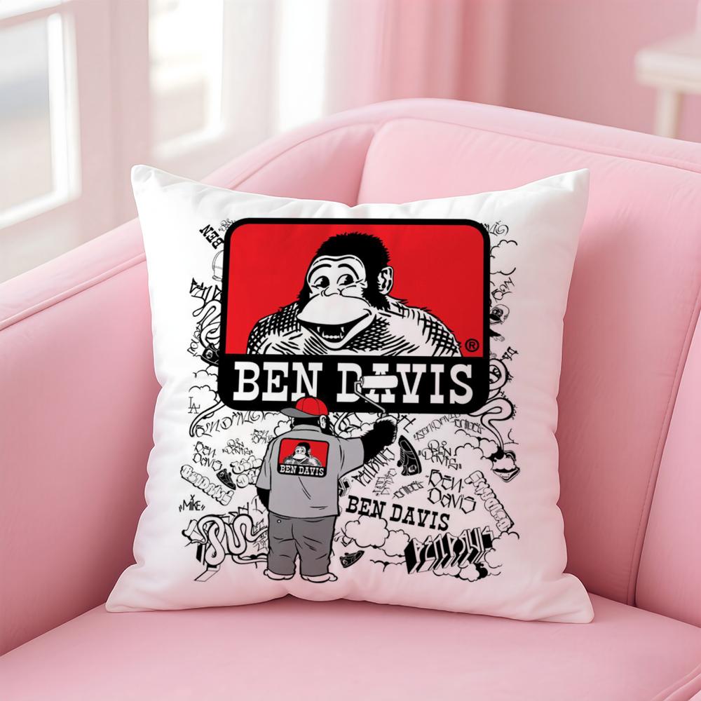 

Luxury BBen DDavis Cushion Cover Soft Plush Throw Pillow Cushion CoverDoubleSided Printed Pillow Case for Sofa Home Decor 30x30cm