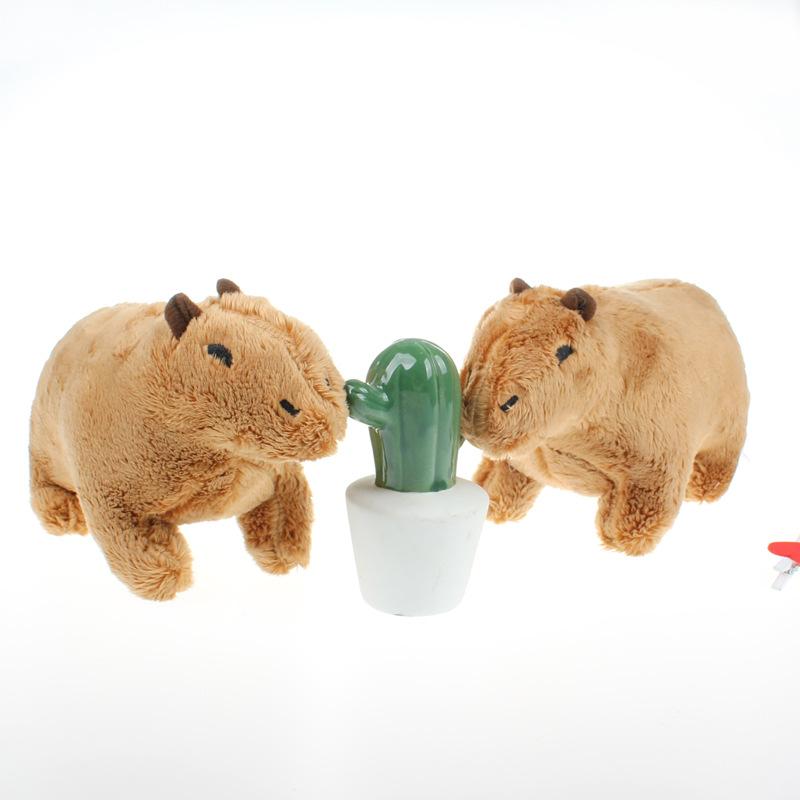17cm Capybara Dolls Kids Toys Simulation Capybara Stuffed Animals Plush Toy Soft Dolls Christmas Gift