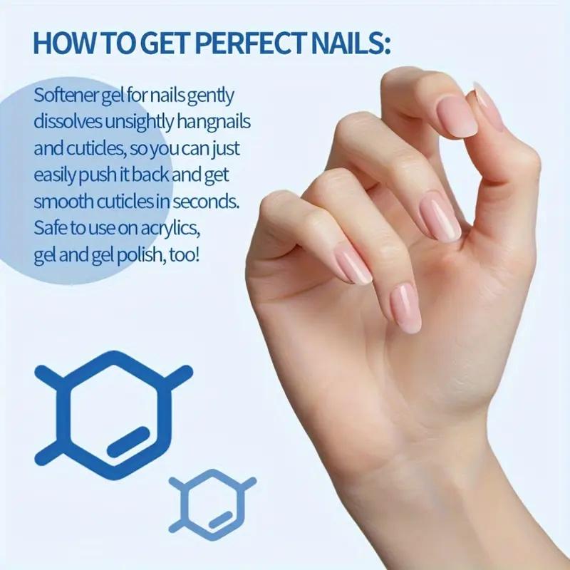 Nail Exfoliating Gel, a Softening Agent for Nourishing and Drying Nails, Nail Care Cream, Mild Exfoliating, Suitable for Use Before Manicure