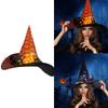Retro Witch Hat Cloak Wand Accessory Unique Pumpkin Wizard Hat Fashion Accessory