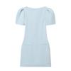 European American Style Women's Fashion Pleated Pocket Short Dress