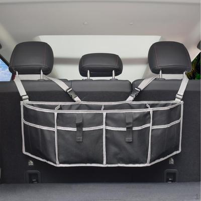 Car Backseat Storage Bag Trunk Organizer Versatile with Mesh Pockets Lightweight Travel Accessories