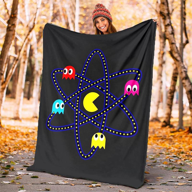 Pixel-Spiel Flanelldecke Weich Warm Ganzjahres-Überwurf, Design für Camping, Autoreisen, Wandern Sofa, Bett, Büro Perfektes Geschenk für Partys