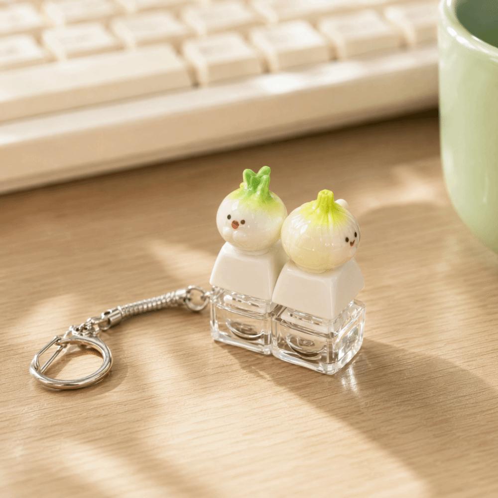 Funny Fidget Clicker Plastic Finger Button Keychain Creative Mini Keyboard Pendant  Office Toy