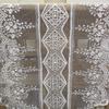 White Retro Lace Mesh Shawl: French Embroidered Decorative Table Runner