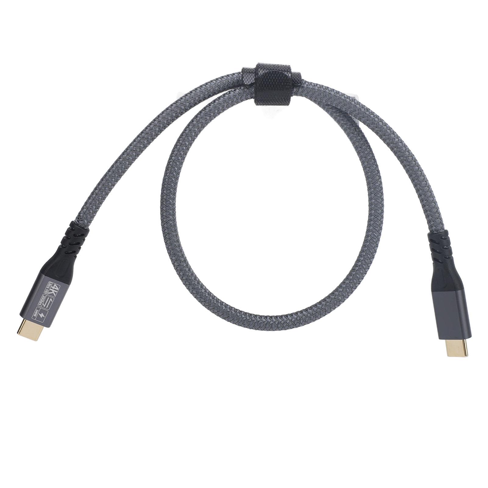 

Кабель USB C - USB C с поддержкой передачи данных 20 Гбит/с, быстрой зарядки 240 Вт, видеовыхода 4K 60 Гц, USB C 3.2 5cm / 19.69in