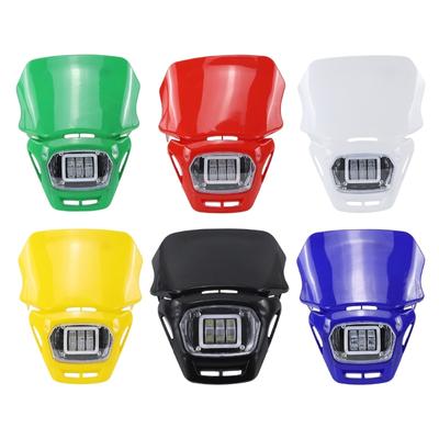 Motorrad Universal LED Scheinwerfer Scheinwerfer Kopf Licht Verkleidung Für Motocross Dirt Bikes LED Scheinwerfer