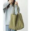 Corduroy Canvas Tote Bag - Large Capacity, Korean Style, Plush Single Shoulder Bag