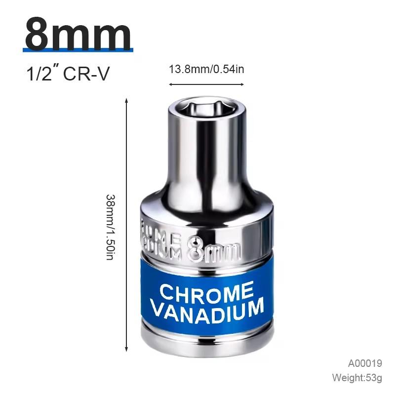 

8-32mm 1/2 Drive Deep Impact Socket Set Drive Metric Wrench Socket Deep Impact Socket Pneumatic Wrench Head Tire Removal Tools