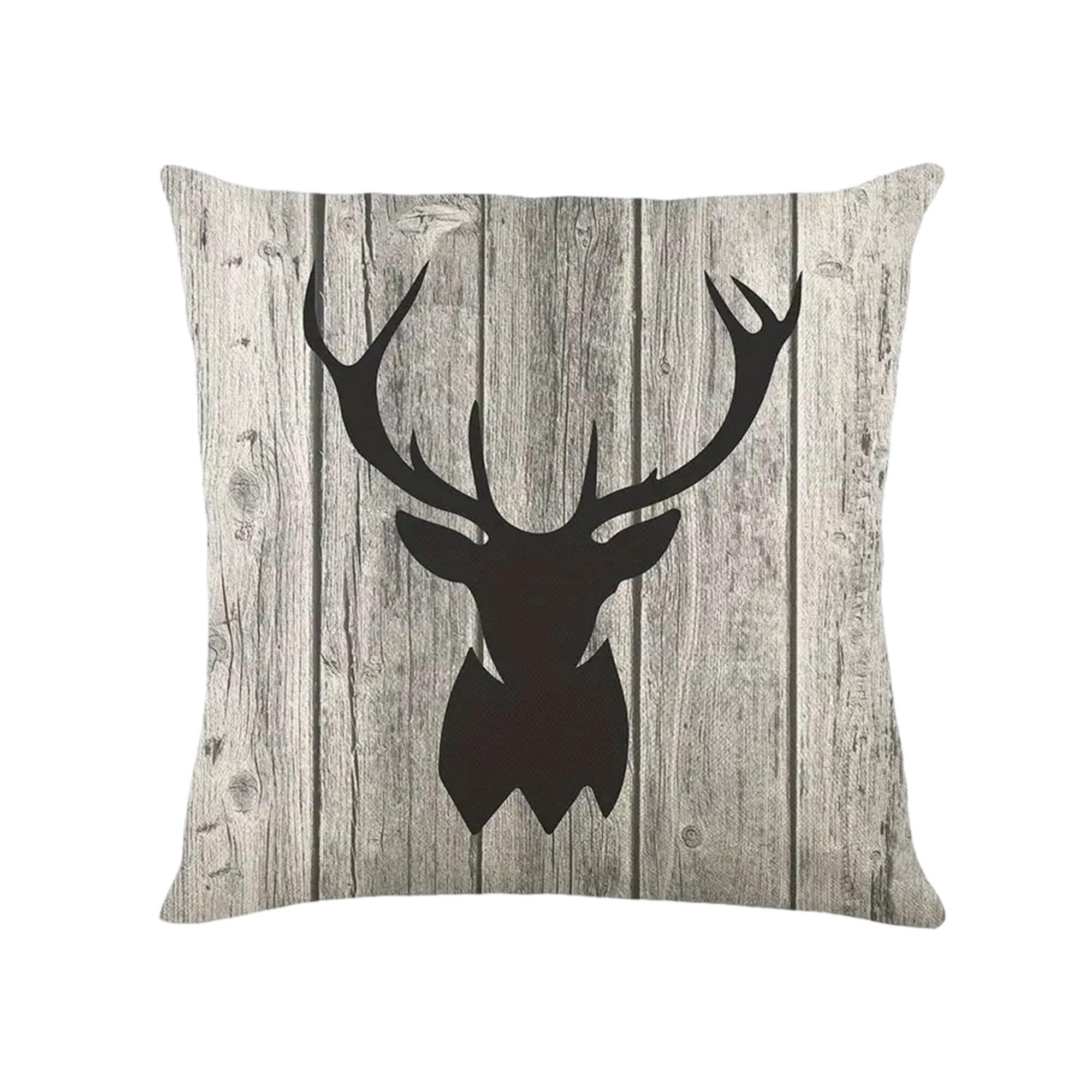 

1 шт. Современная европейская ретро голова оленя с односторонней печатью, украшение для дома, дивана, автомобиля, декоративная наволочка 450mm*450mm