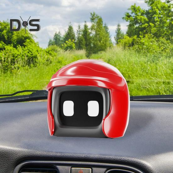 Helm-Auto-Roboter, süßer Fahrkumpel, Roboterfigur, Spielzeugauto, Armaturenbrett, Mini-Ornament, Geschenk für Roboterliebhaber