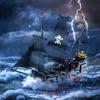 Non-Toxic 1424Pcs Black Pirate Ship Building Blocks Skeleton Ghost Boat Model Desktop Decoration Educational Diy Toy Holiday Gift For Kids