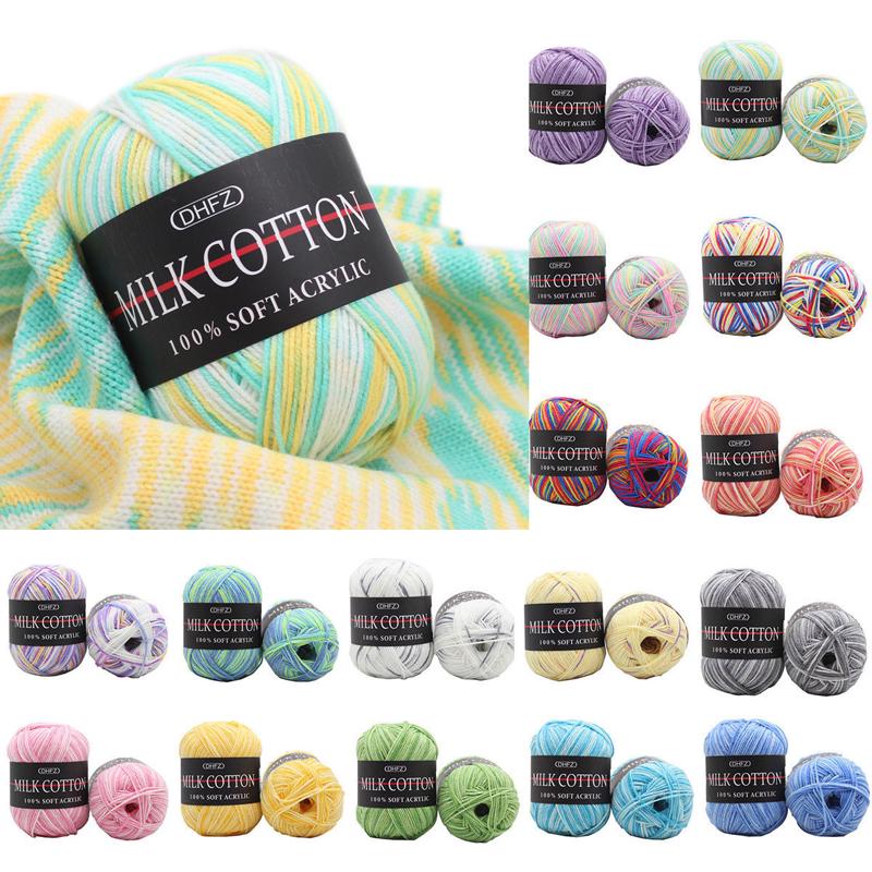 Buy 1PC 50g Multicolor Hat Knitting Yarn Scarf Cotton Knit Wool