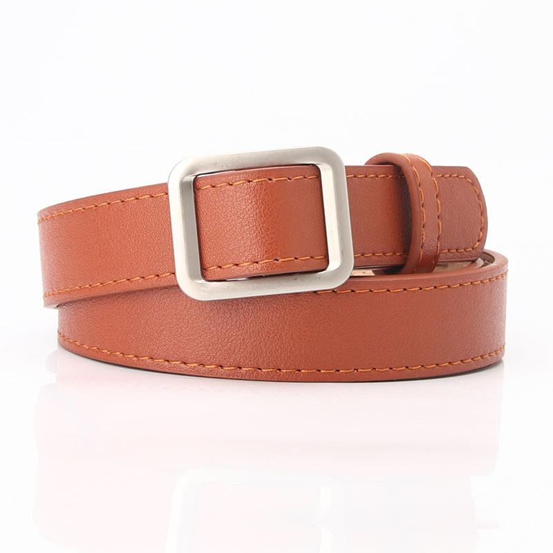 Ladies Simple No Punch Adjustable Belt With Alloy Buckle For Daily Use