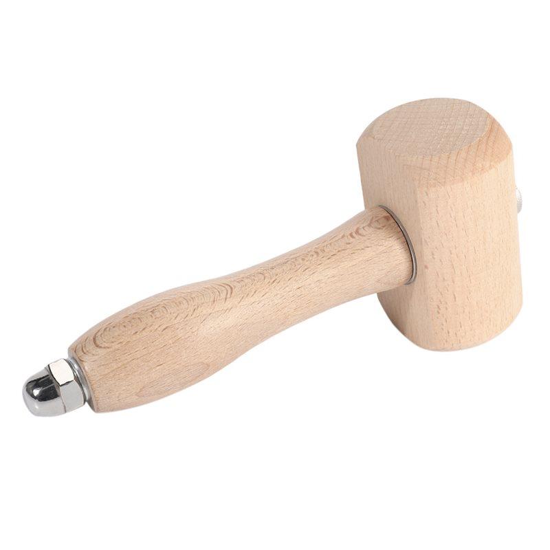4X Holzhammer Lederhandwerk Schnitzhammer Nähen Leder Werkzeugsatz (Hölzern)