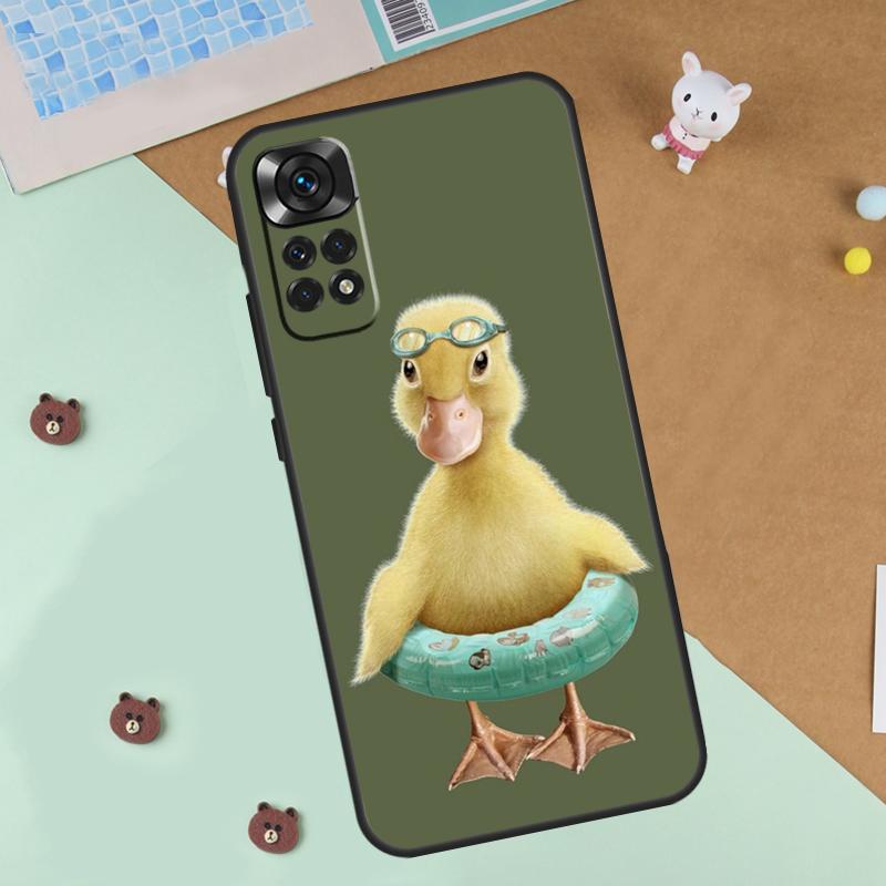 Süße Cartoon-Enten-Hülle Für Xiaomi Redmi 14C 10C 12C 13C Hülle Für Redmi Note 13 Pro 14 9 10 11 12 10S 11S 12S
