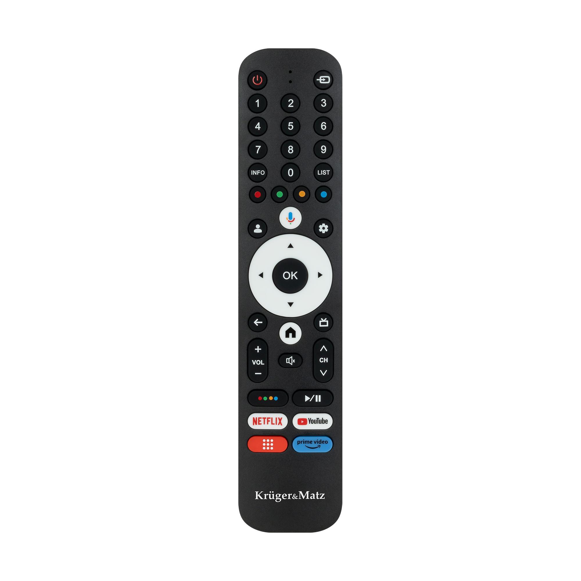 Kruger&Matz Google TV TV Remote Control with Number Keys
