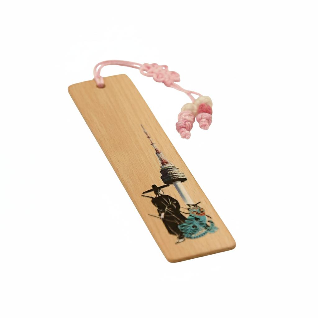 Gat Archer, Blue Tiger with Magpie, N Tower(Namsan Tower) Bookmark Eco-friendly