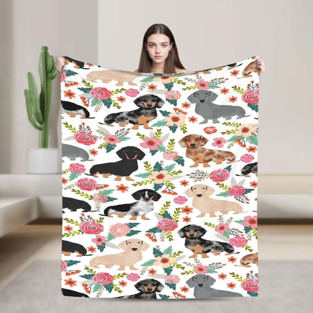 Cute Schnauzer Dog Blanket Coral Fleece Plush Gift for Animal Dog Lover Lightweight Throw Blankets for Car Sofa Couch Bedspread