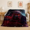 Cartoon Murder Drones Uzi V Robot Flannel Blanket Soft Warm Throw Blanket for Bedroom Living Room Bed Travel Camping Picnic