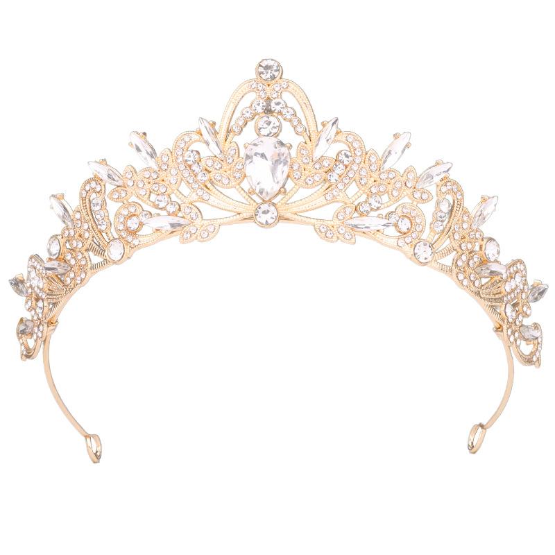 Baroque Crystal Tiaras Princess Crowns Rhinestone Prom Diadem Headband Crown Birthday Bridal Wedding Jewelry Hair Accessories