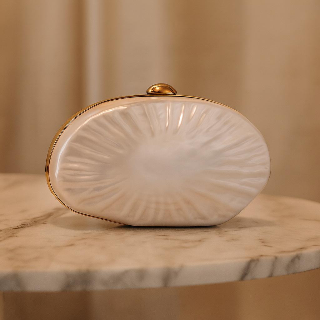 

Women S Shoulder Oblique Span Bag, Special-Shaped Shell Acrylic Bag, Fashion Wedding Dinner Clutch Bag