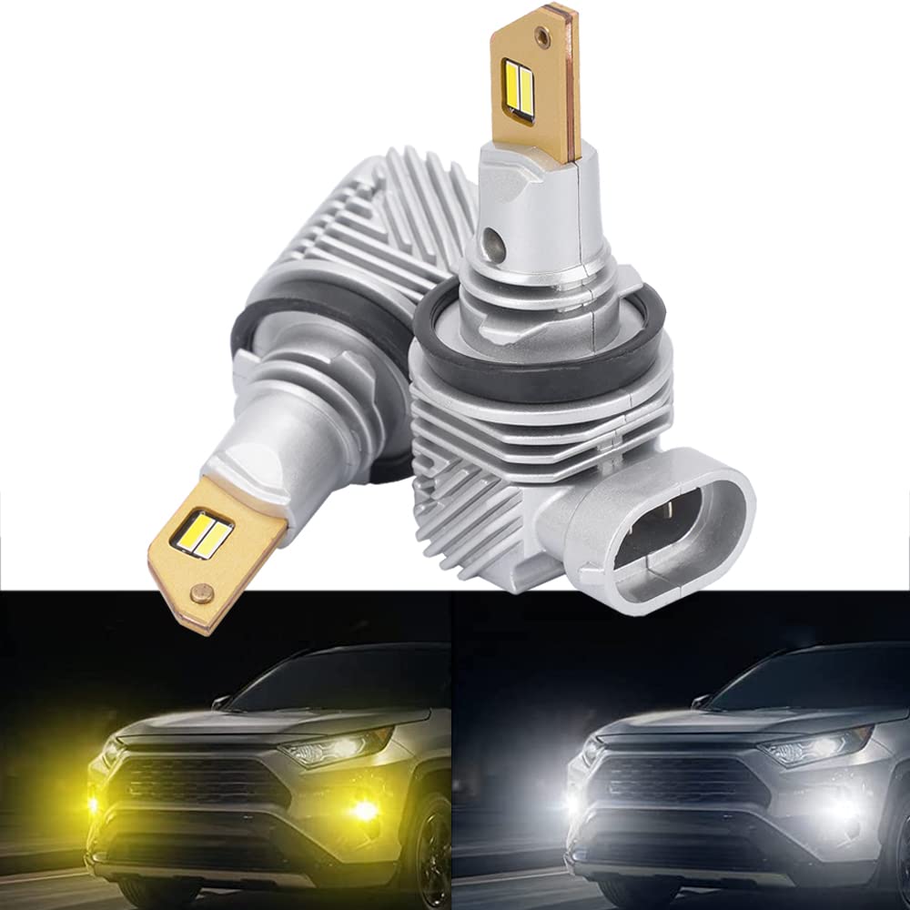 KOZATO Fog Lamp, H8 LED, 2 Color Switching, Memory Function, H9, H11, H16, For