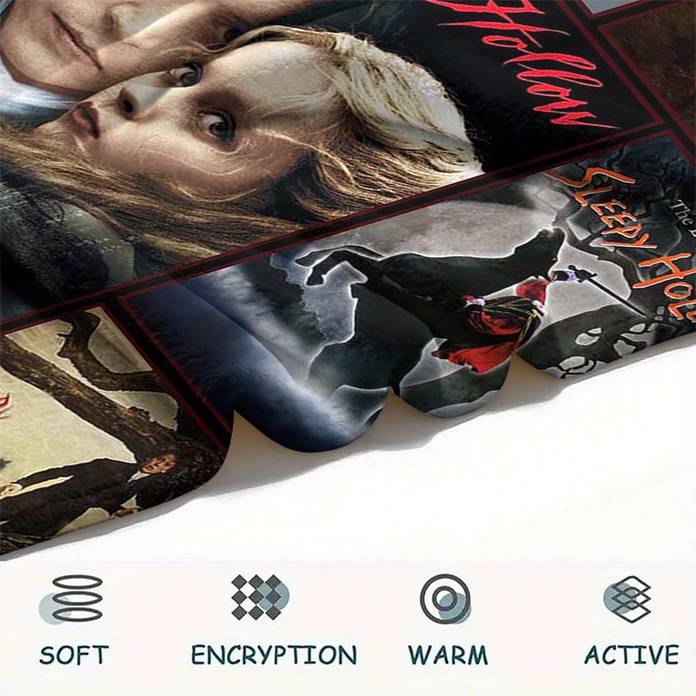 1 Stück Film-Puzzle-Print Flanelldecke, Hohe Qualität, Bequem für alle Jahreszeiten, Heimdekoration, Wärme und Komfort, Perfekt für Geschenke