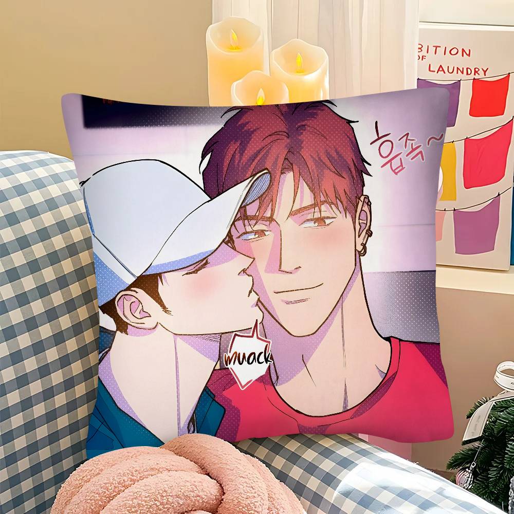 Anime S-Semantic Error Pillow Case Square Pillow Bedroom Sofa Leisure Comfort Cushion Car Living Room Home Decoration